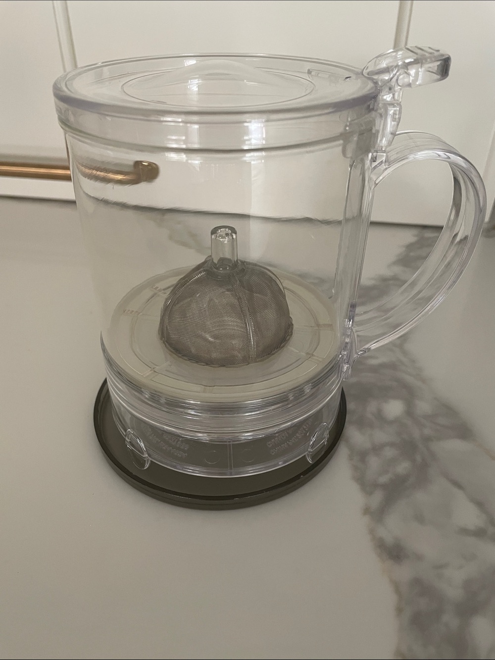Teavana Clear Tea Infuser Mug with Lid and Strainer - Clear